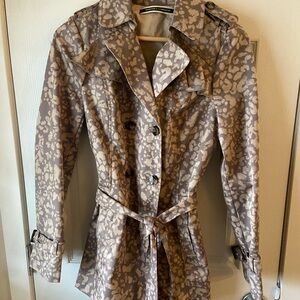 Anthropologie Tie Waist Short Trench Coat- Size 8